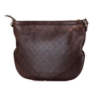 Gucci Bag Shoulder ssima Crossbody Leather Brown